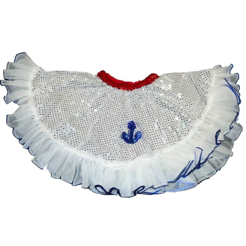 Dansco Patriotic Cosplay Child Medium Made in USA‎ Red White Blue Silver Skirt